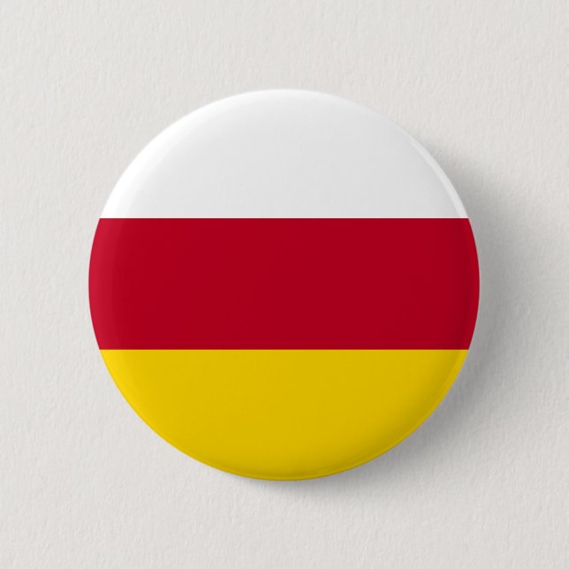 Bóton Redondo 5.08cm Bandeira da Ossétia do Norte (Frente)
