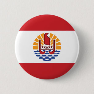 Bóton Redondo 5.08cm Bandeira da Polinésia Francesa