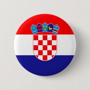 Bóton Redondo 5.08cm Bandeira da República da Croácia