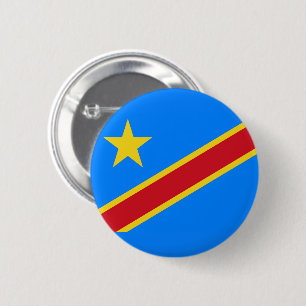 Bóton Redondo 5.08cm Bandeira da República Democrática do Congo