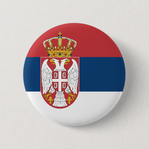 Bóton Redondo 5.08cm Bandeira da Sérvia