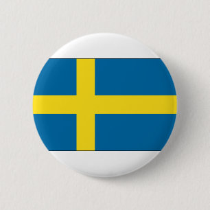 Bóton Redondo 5.08cm Bandeira da suecia