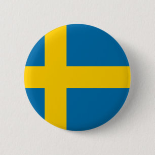 Bóton Redondo 5.08cm Bandeira da suecia
