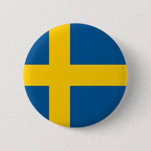 Bóton Redondo 5.08cm Bandeira da suecia