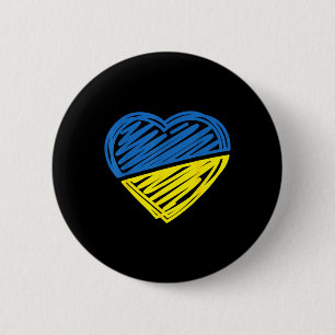 Bóton Redondo 5.08cm Bandeira da Ucrânia Vintage Orgulho Ucraniano Band