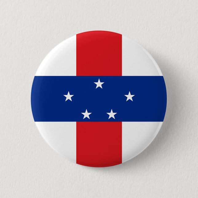 Bóton Redondo 5.08cm Bandeira das Antilhas Holandesas (Frente)