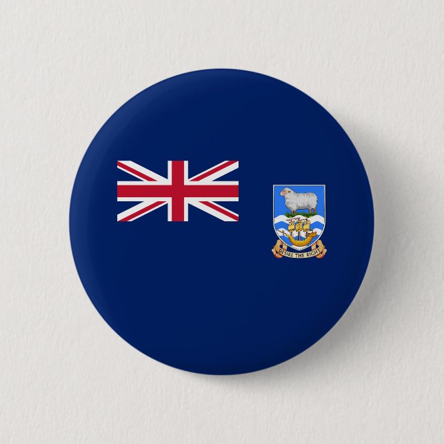Bóton Redondo 5.08cm Bandeira das Ilhas Malvinas (Frente)