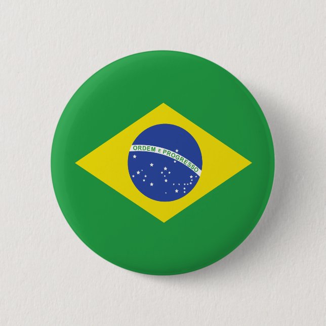 Bóton Redondo 5.08cm Bandeira de alta qualidade de Brasil (Frente)