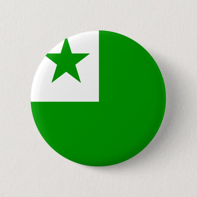 Bóton Redondo 5.08cm Bandeira de alta qualidade do esperanto (Frente)