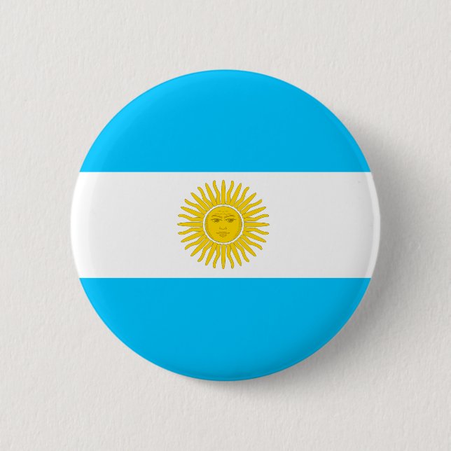 Bóton Redondo 5.08cm Bandeira de Argentina (Frente)