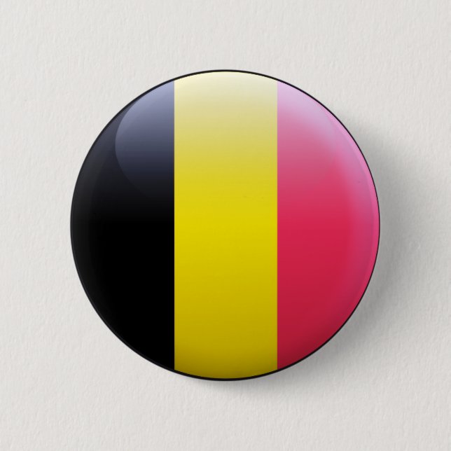 Bóton Redondo 5.08cm Bandeira de Bélgica (Frente)