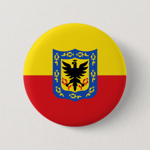 Bóton Redondo 5.08cm Bandeira de Bogotá, Botão Pinback Colômbia