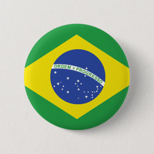 Bóton Redondo 5.08cm Bandeira de Brasil