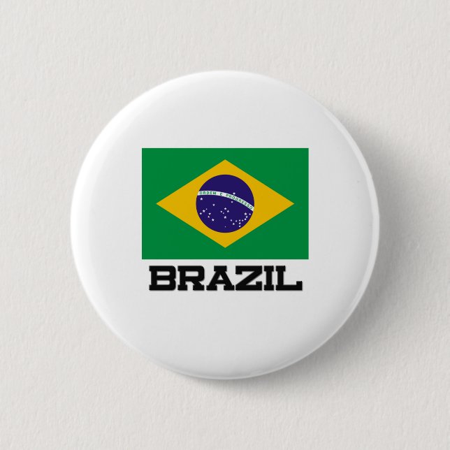 Bóton Redondo 5.08cm Bandeira de Brasil (Frente)