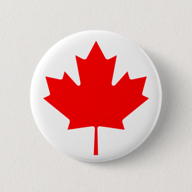 Bóton Redondo 5.08cm Bandeira de Canadá (Frente)