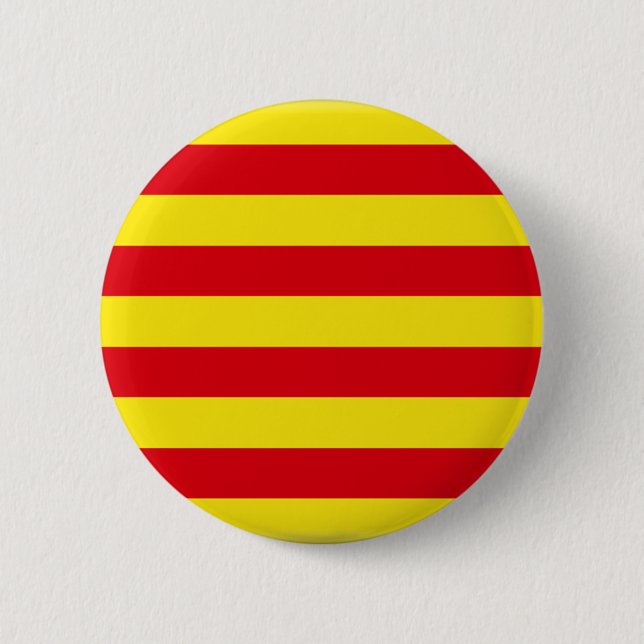 Bóton Redondo 5.08cm Bandeira de Catalonia (espanha) (Frente)