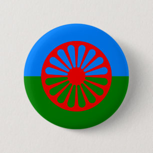 Bóton Redondo 5.08cm Bandeira de cigana oficial da Romênia