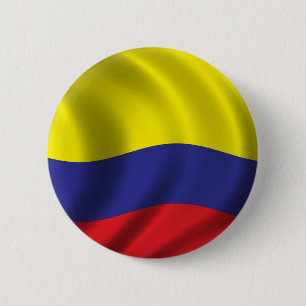 Bóton Redondo 5.08cm Bandeira de Colômbia