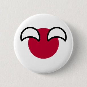 Bóton Redondo 5.08cm Bandeira de Countryball no Japão