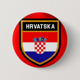 Bóton Redondo 5.08cm Bandeira de Croatia