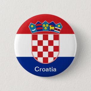 Bóton Redondo 5.08cm Bandeira de Croatia