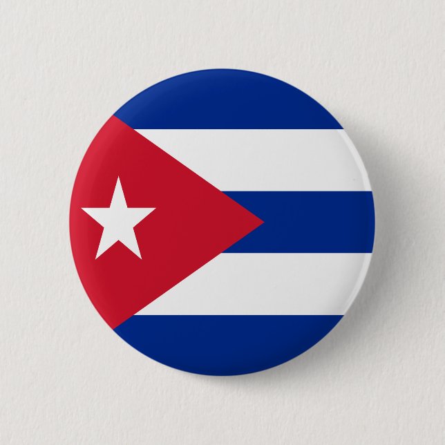 Bóton Redondo 5.08cm Bandeira de Cuba (Frente)