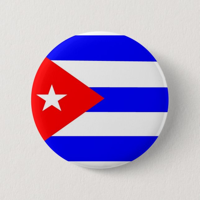 Bóton Redondo 5.08cm Bandeira de Cuba (Frente)