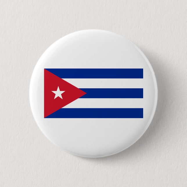 Bóton Redondo 5.08cm Bandeira de Cuba (Frente)