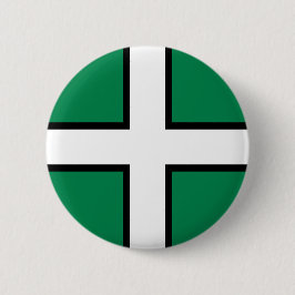 Bóton Redondo 5.08cm Bandeira de Devon (distrito do Reino Unido)