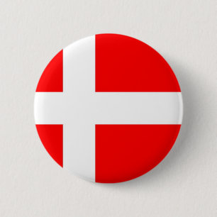 Bóton Redondo 5.08cm Bandeira de Dinamarca