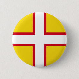 Bóton Redondo 5.08cm Bandeira de Dorset (distrito do Reino Unido)