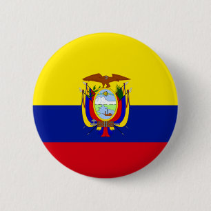 Bóton Redondo 5.08cm Bandeira de Equador