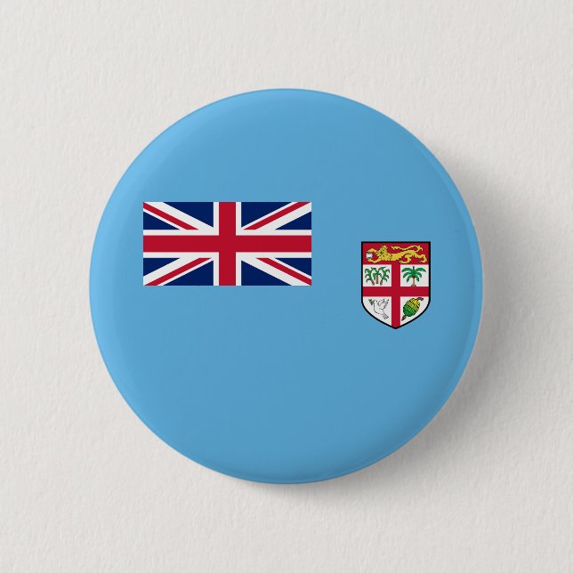 Bóton Redondo 5.08cm Bandeira de Fiji (Frente)