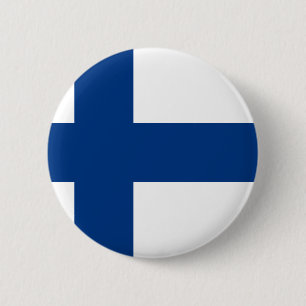 Bóton Redondo 5.08cm Bandeira de Finlandia (lippu de Suomen, flagga de