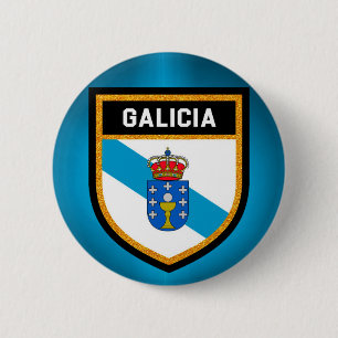 Bóton Redondo 5.08cm Bandeira de Galiza