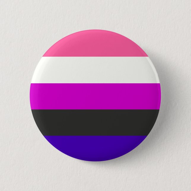 Bóton Redondo 5.08cm Bandeira de Genderfluid (Frente)