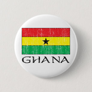 Bóton Redondo 5.08cm Bandeira de Ghana
