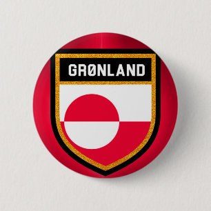Bóton Redondo 5.08cm Bandeira de Greenland