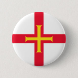 Bóton Redondo 5.08cm Bandeira de Guernsey
