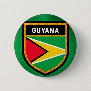 Bóton Redondo 5.08cm Bandeira de Guyana