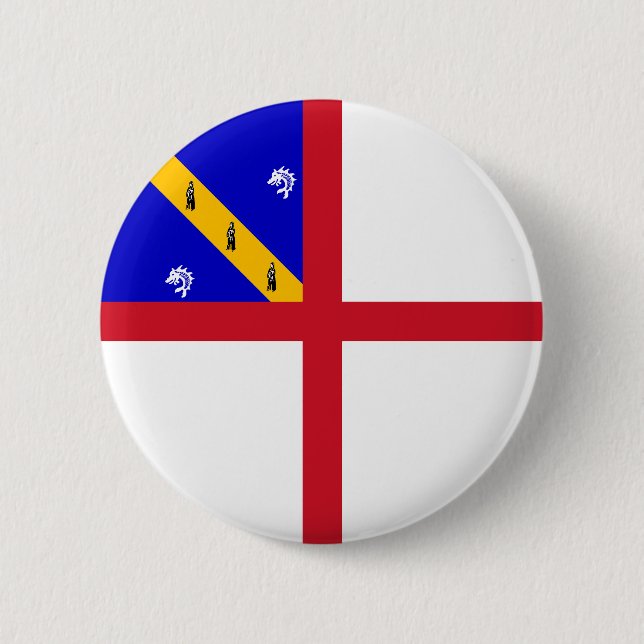 Bóton Redondo 5.08cm Bandeira de Herm (Frente)