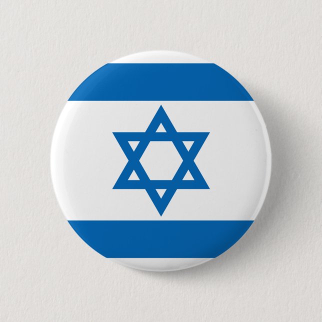 Bóton Redondo 5.08cm bandeira de Israel (Frente)