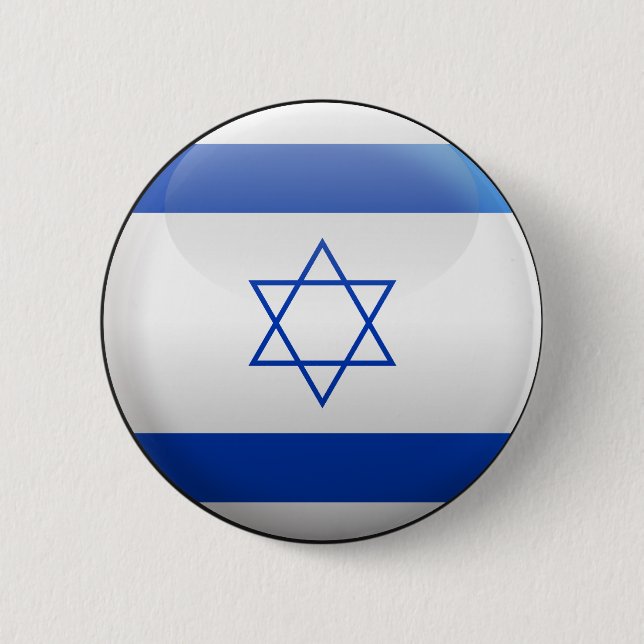 Bóton Redondo 5.08cm Bandeira de Israel (Frente)