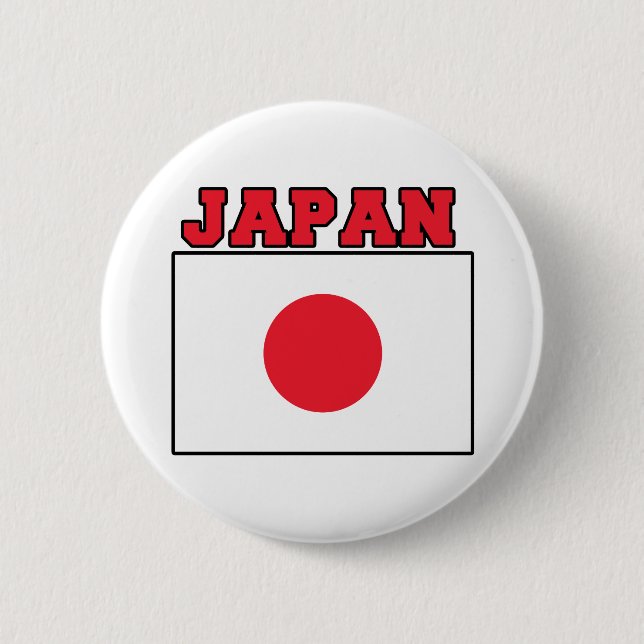 Bóton Redondo 5.08cm Bandeira de Japão (Frente)