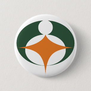 Bóton Redondo 5.08cm Bandeira de Koga, Shiga, Japão