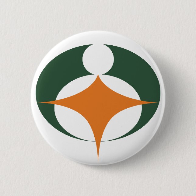 Bóton Redondo 5.08cm Bandeira de Koga, Shiga, Japão (Frente)