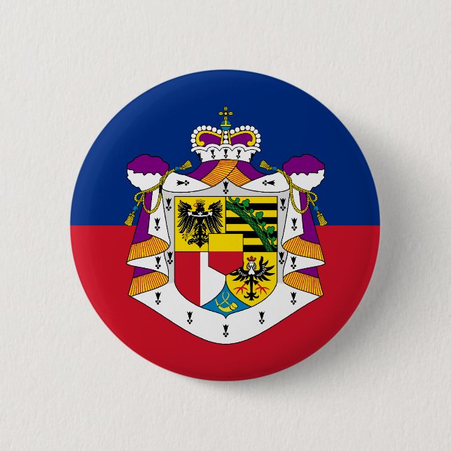 Bóton Redondo 5.08cm Bandeira de Liechtenstein (estado), Liechtenstein (Frente)