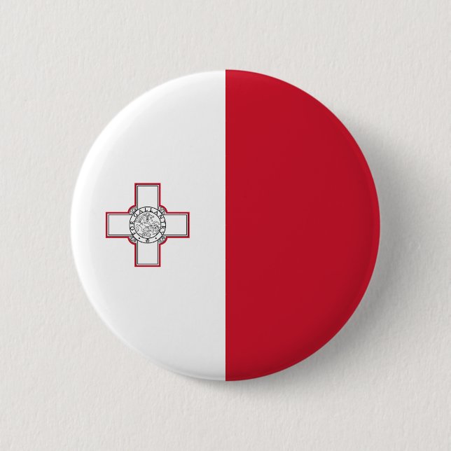 Bóton Redondo 5.08cm Bandeira de Malta (Frente)