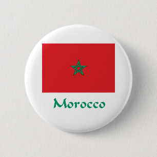 Bóton Redondo 5.08cm Bandeira de Marrocos