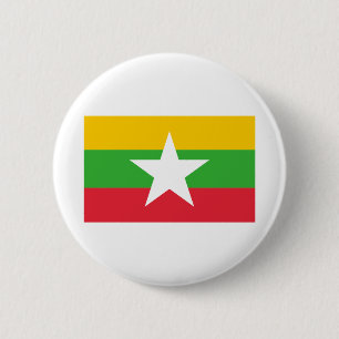 Bóton Redondo 5.08cm Bandeira de Mianmar
